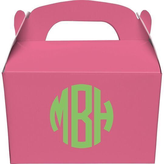 Rounded Monogram Gable Favor Boxes