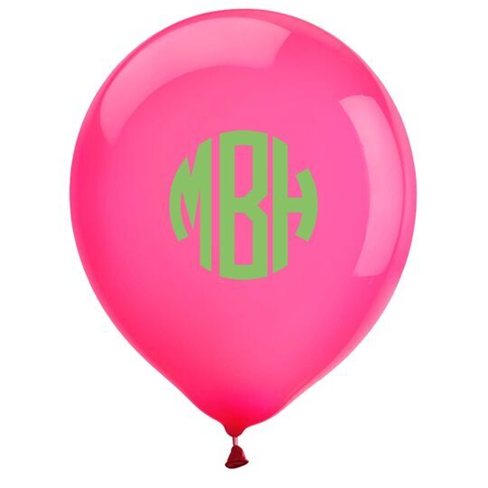 Rounded Monogram Latex Balloons