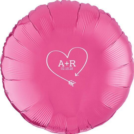 Heart Made of Arrow Mylar Balloons