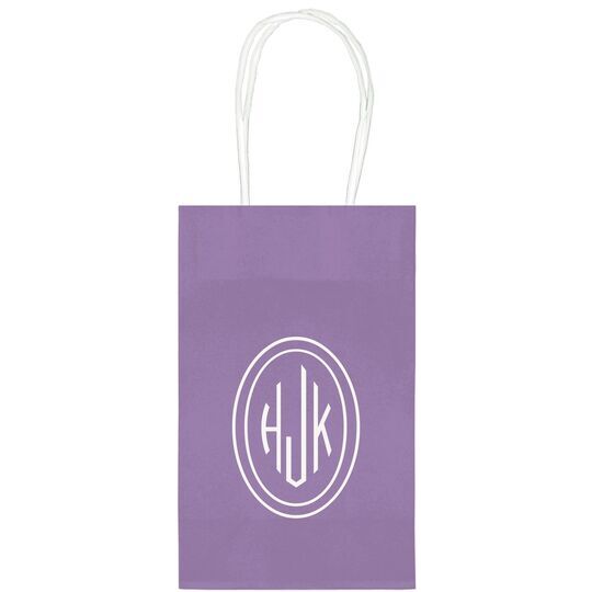 Outline Shaped Oval Monogram Medium Twisted Handled Bags