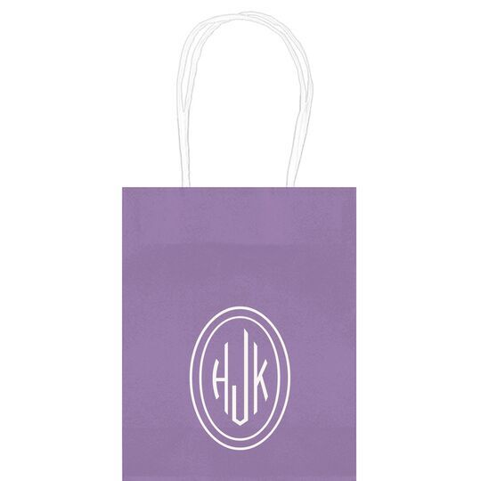 Outline Shaped Oval Monogram Mini Twisted Handled Bags