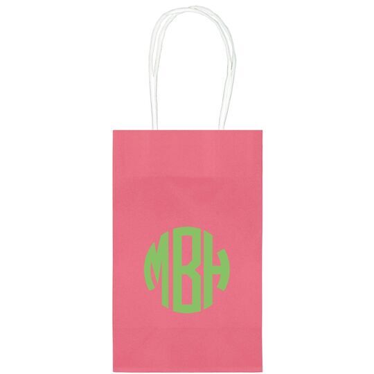 Rounded Monogram Medium Twisted Handled Bags