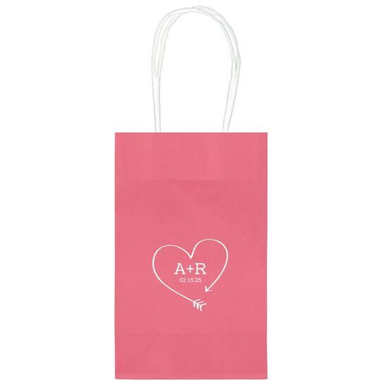 Heart Made of Arrow Medium Twisted Handled Bags