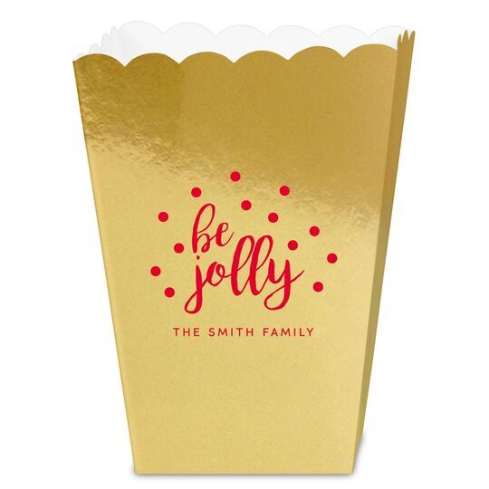 Confetti Dots Be Jolly Mini Popcorn Boxes