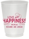 Love and Happiness Scroll Colored Shatterproof Cups Image 1 of 2