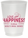 Love and Happiness Scroll Colored Shatterproof Cups Image 2 of 2