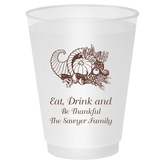 Thanksgiving Horn Shatterproof Cups