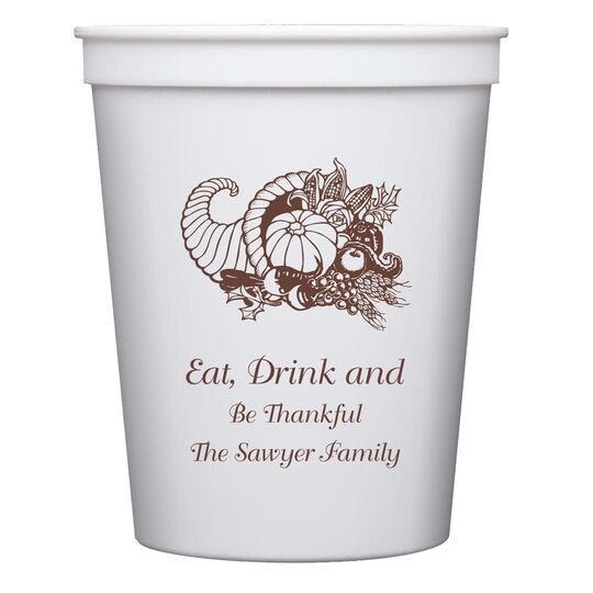 Thanksgiving Horn Stadium Cups