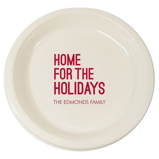 Home For The Holidays Plastic Plates