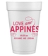 Love and Happiness Scroll Styrofoam Cups Image 1 of 2