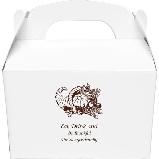 Thanksgiving Horn Gable Favor Boxes