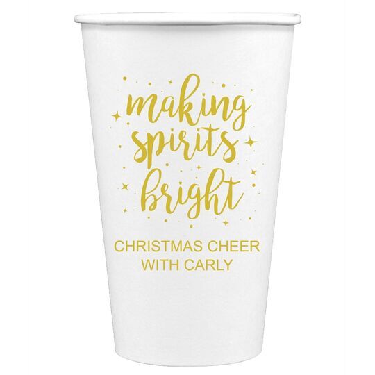 Making Spirits Bright Paper Coffee Cups