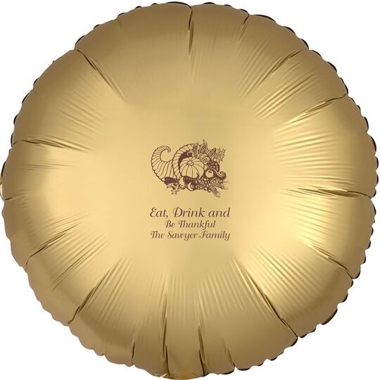 Thanksgiving Horn Mylar Balloons