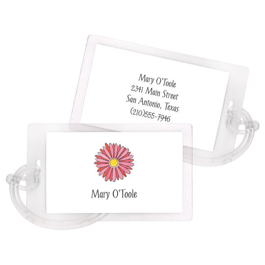 Gerber Daisy ID Luggage Tags