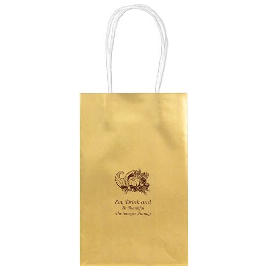 Thanksgiving Horn Medium Twisted Handled Bags