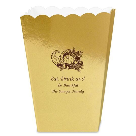 Thanksgiving Horn Mini Popcorn Boxes