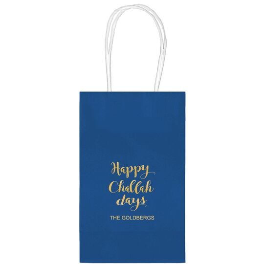 Happy Challah Days Medium Twisted Handled Bags