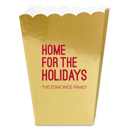 Home For The Holidays Mini Popcorn Boxes