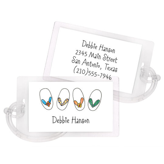 Summer Flip Flops ID Luggage Tags