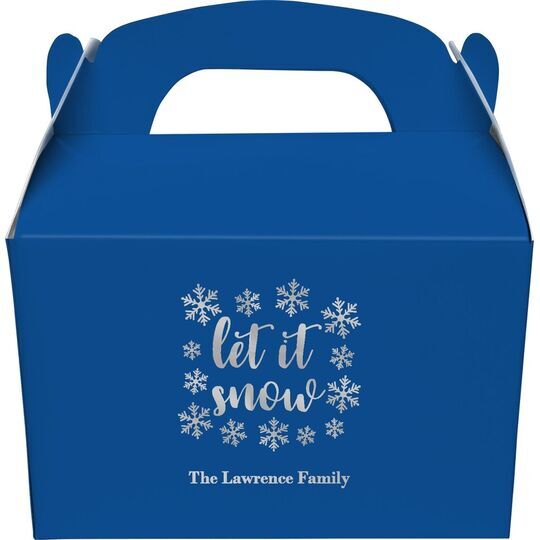 Let It Snow Gable Favor Boxes