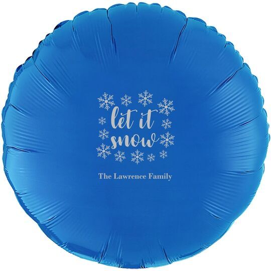 Let It Snow Mylar Balloons