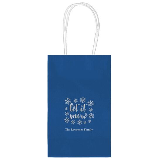 Let It Snow Medium Twisted Handled Bags