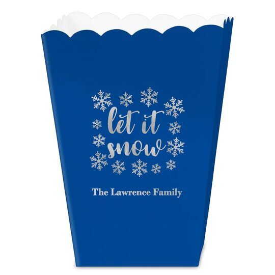 Let It Snow Mini Popcorn Boxes