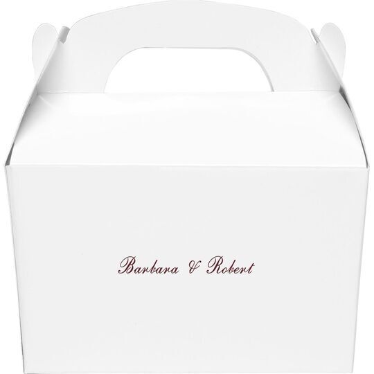 Formal Script Gable Favor Boxes