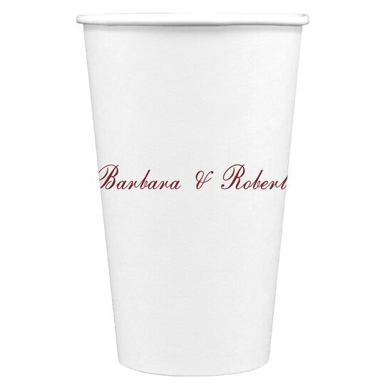 Formal Script Paper Coffee Cups