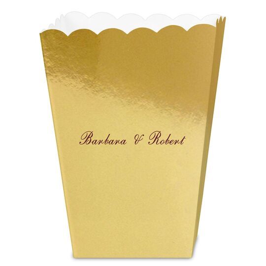 Formal Script Mini Popcorn Boxes