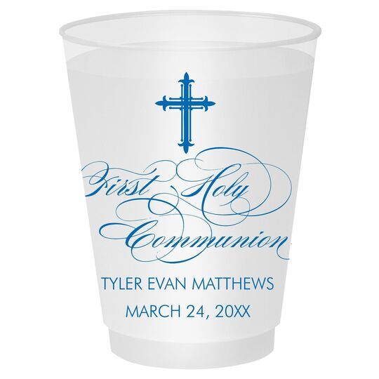 Fleur De Lis Cross Shatterproof Cups