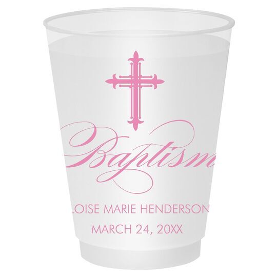 Fleur De Lis Cross Shatterproof Cups