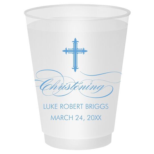 Fleur De Lis Cross Shatterproof Cups