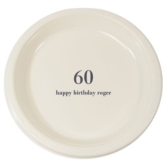 Large Number with Text Plastic Plates