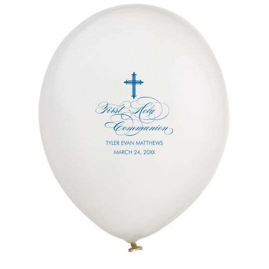 Fleur De Lis Cross Latex Balloons