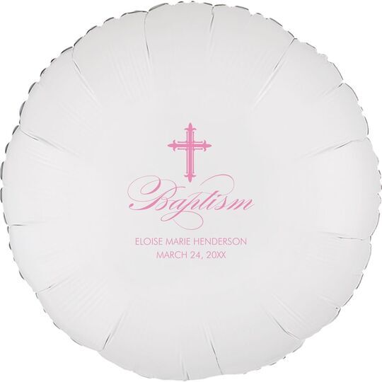 Fleur De Lis Cross Mylar Balloons