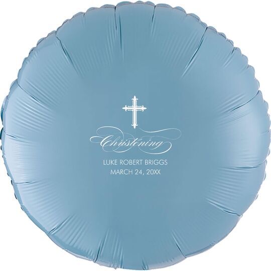 Fleur De Lis Cross Mylar Balloons