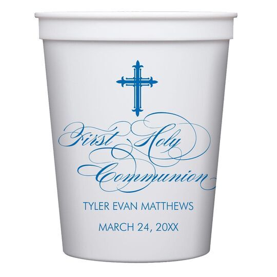 Fleur De Lis Cross Stadium Cups