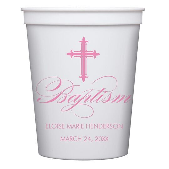 Fleur De Lis Cross Stadium Cups