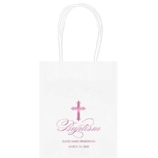 Fleur De Lis Cross Mini Twisted Handled Bags