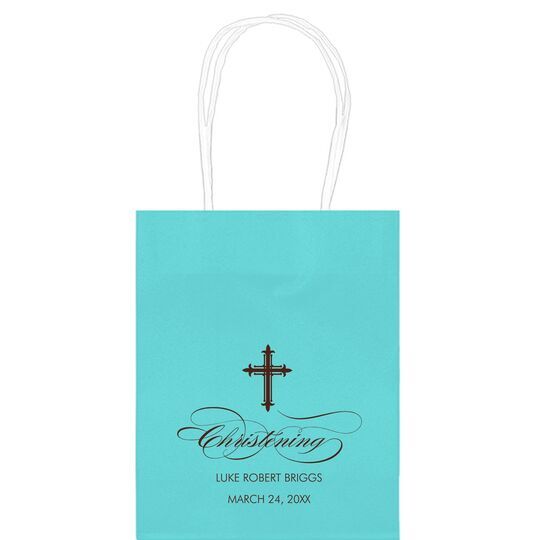Fleur De Lis Cross Mini Twisted Handled Bags