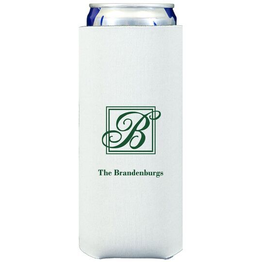 Framed Initial Plus Text Collapsible Slim Huggers