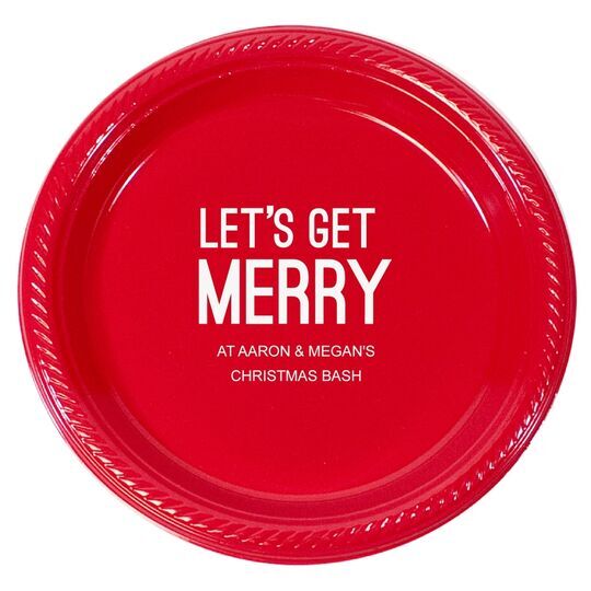 Let's Get Merry Plastic Plates