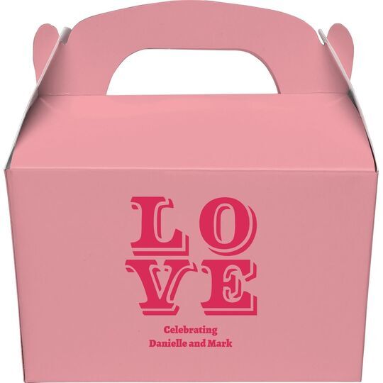 Retro Love Gable Favor Boxes