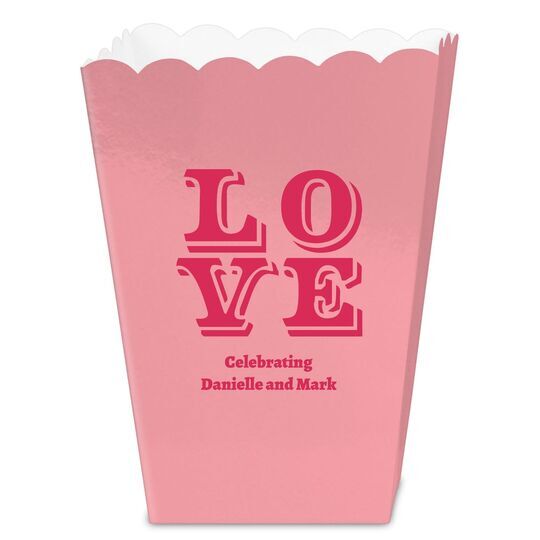 Retro Love Mini Popcorn Boxes