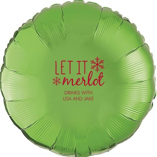 Let It Merlot Mylar Balloons