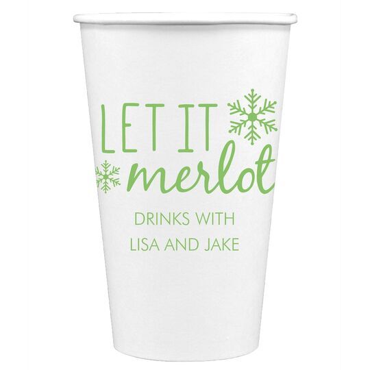 Let It Merlot Paper Coffee Cups