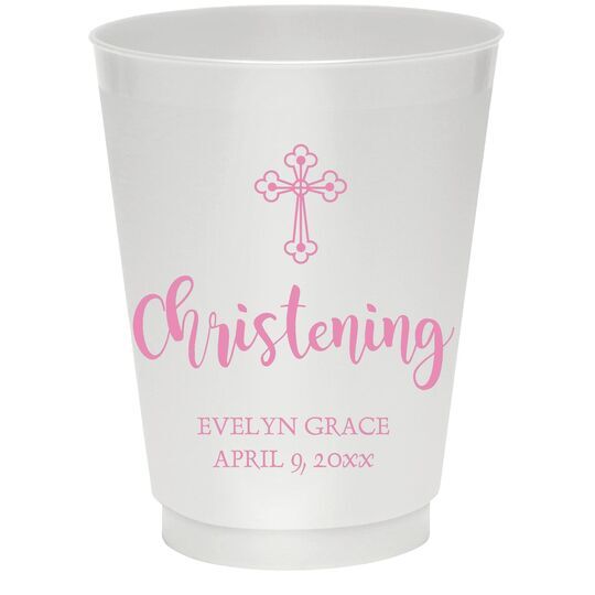 Ornate Celtic Cross Colored Shatterproof Cups