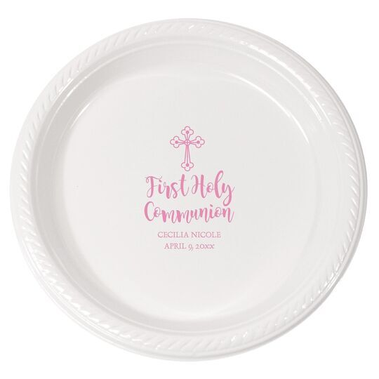 Ornate Celtic Cross Plastic Plates