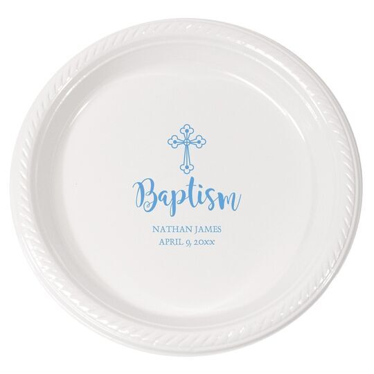 Ornate Celtic Cross Plastic Plates